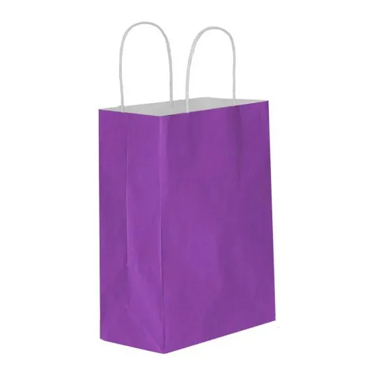Mor Kağıt Hediye ve Alışveriş Çantası (31x12x41) 