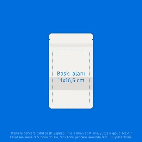 Pencereli Beyaz Kağıt Doypack (13x22,5)