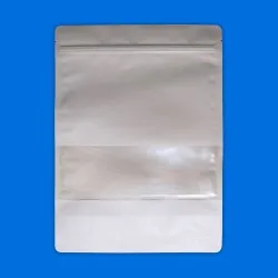 Pencereli Beyaz Kağıt Doypack (25x34)