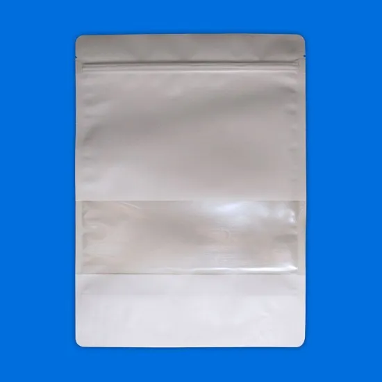 Pencereli Beyaz Kağıt Doypack (25x34)