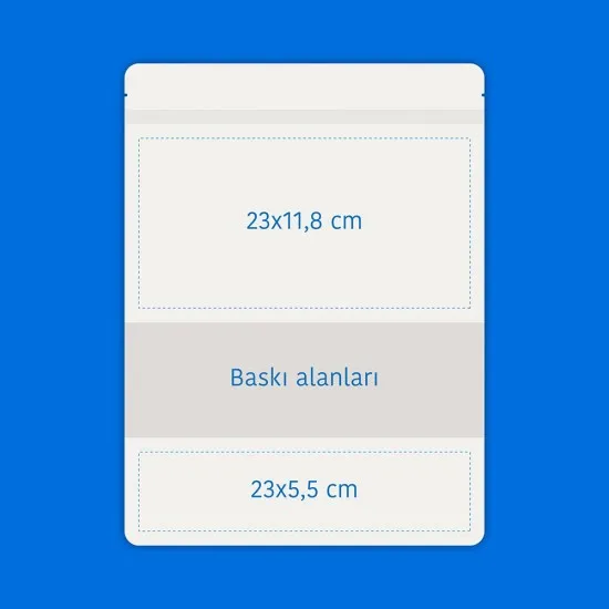 Pencereli Beyaz Kağıt Doypack (25x34)