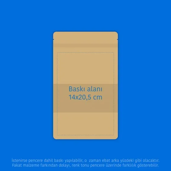 Pencereli Kağıt Doypack (16x27)