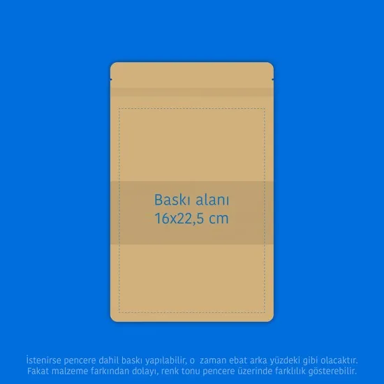 Pencereli Kağıt Doypack (18x29)