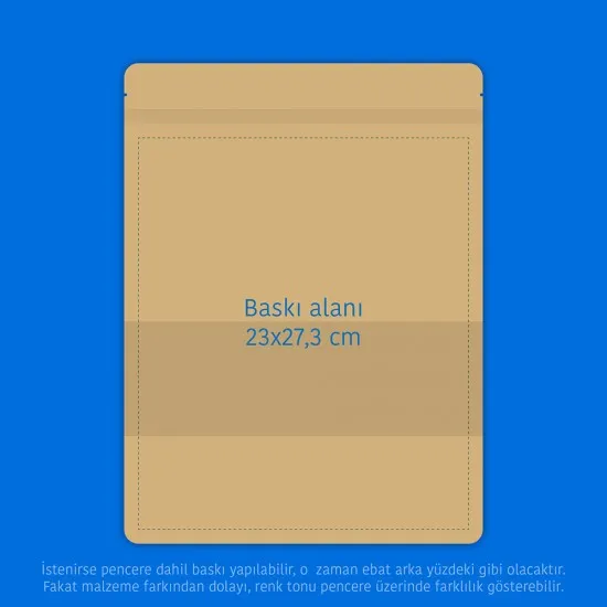 Pencereli Kağıt Doypack (25x34)