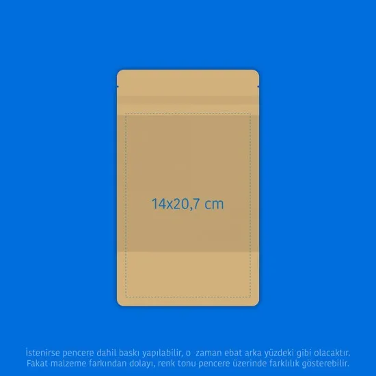 Büyük Pencereli Kağıt Doypack (16x27)