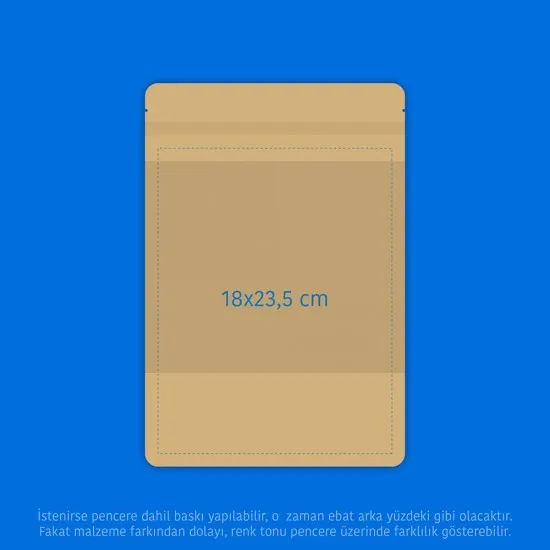 Büyük Pencereli Kağıt Doypack (20x30)