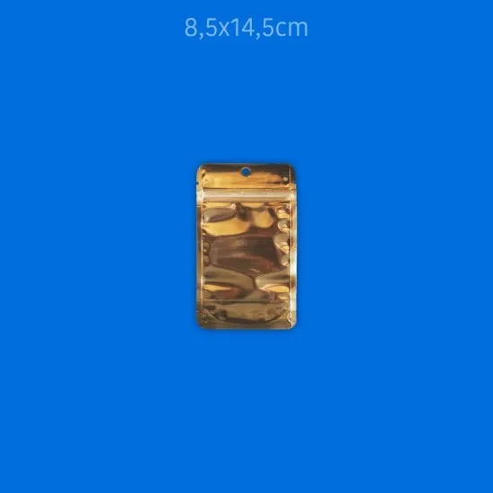 Şeffaf Gold Metalize Doypack (8.5x14,5)